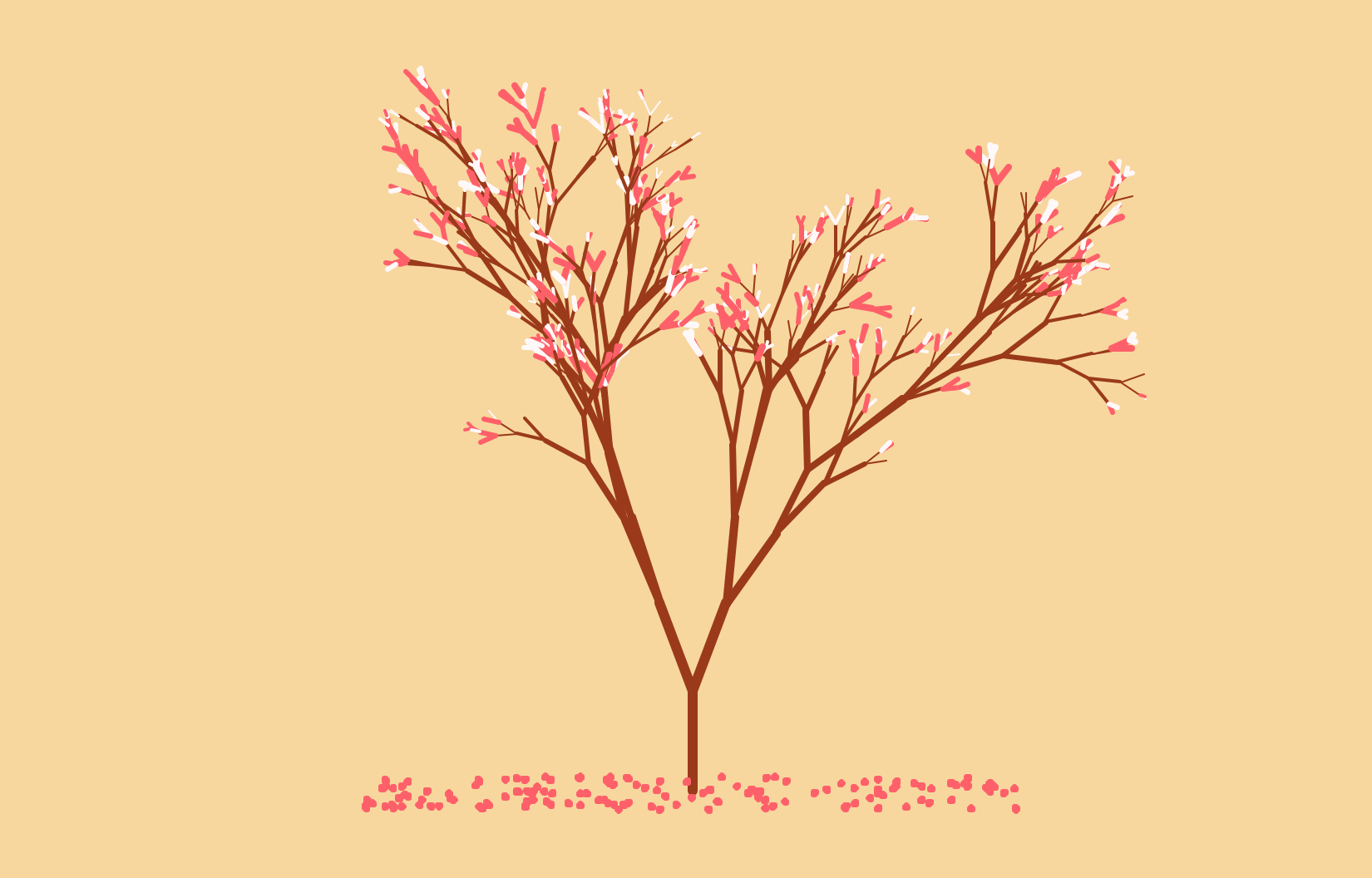 使用Python画樱花树